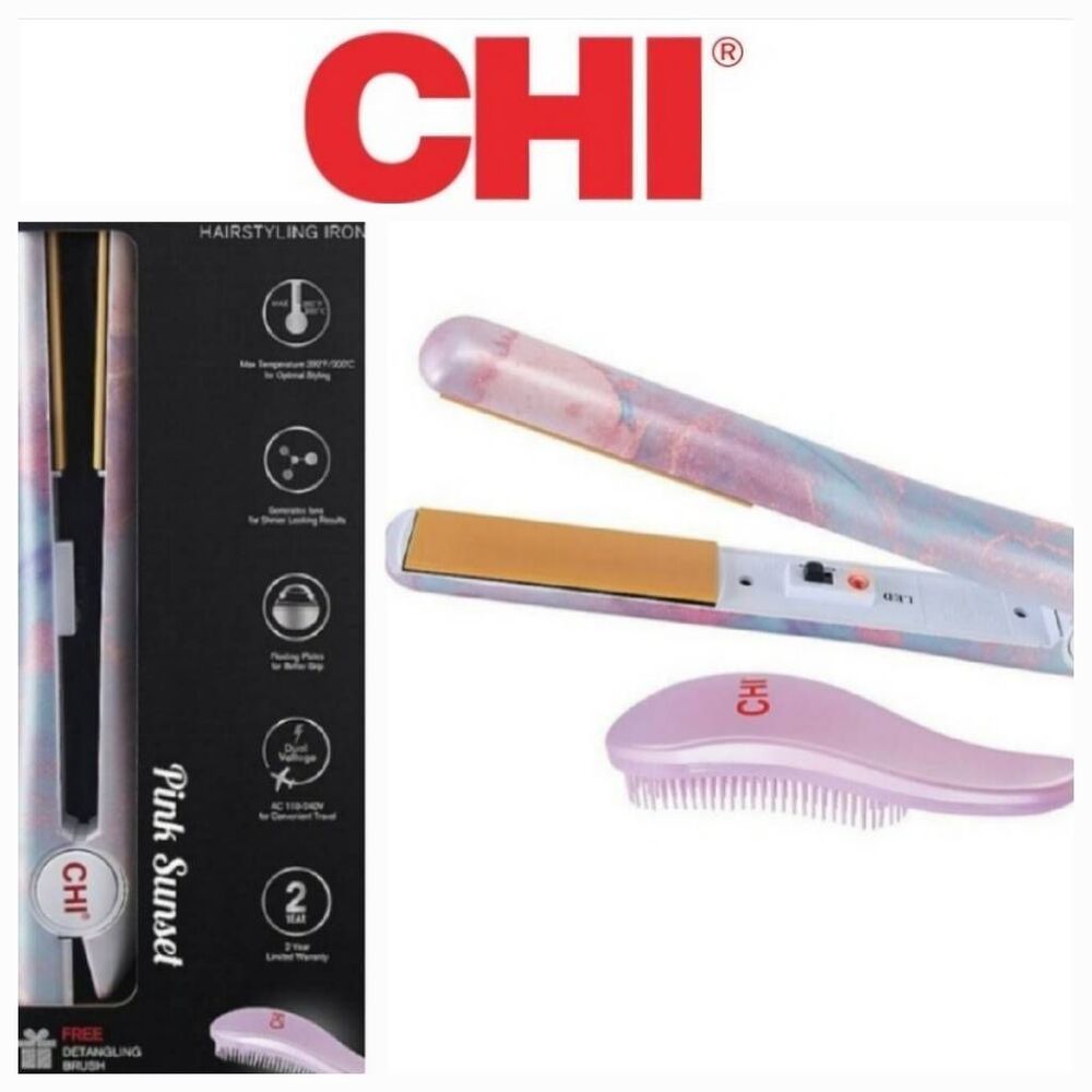 CHI Tourmaline Ceramic Series 1" Hairstyling Iron- Pink Sunset